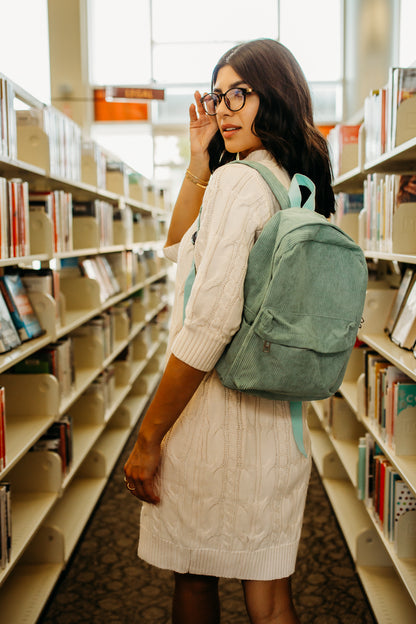 THE CORDUROY BACKPACK IN SAGE
