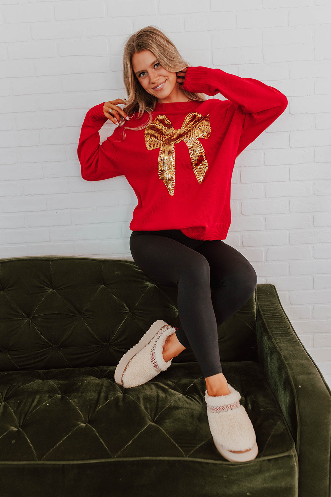THE SEASON OF GIVING SWEATER IN RED
