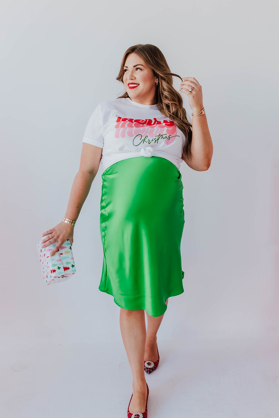 Plus size christmas graphic tees clearance