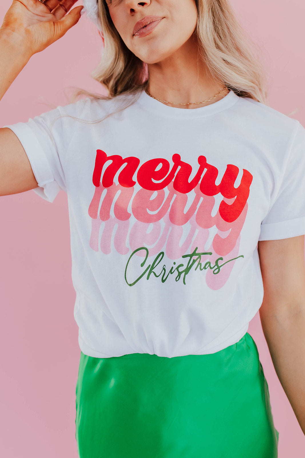 Pink Lattes Christmas Women's Graphic Tee