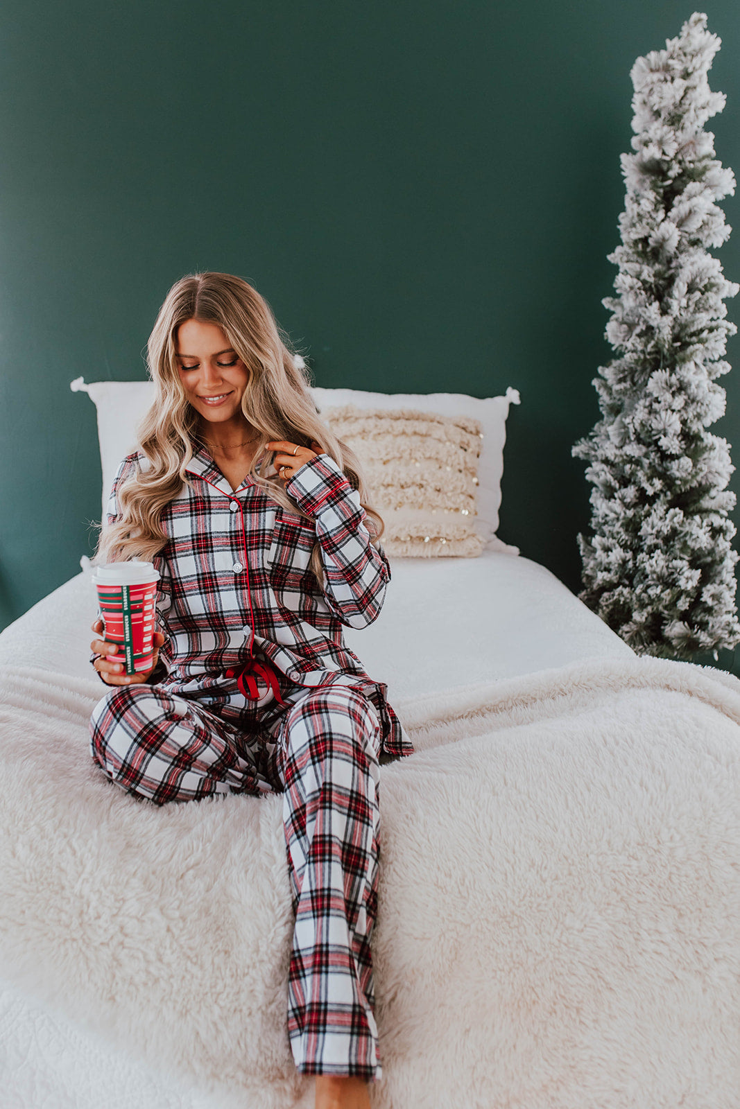 THE FIRESIDE FLANNEL PAJAMAS IN RED PLAID