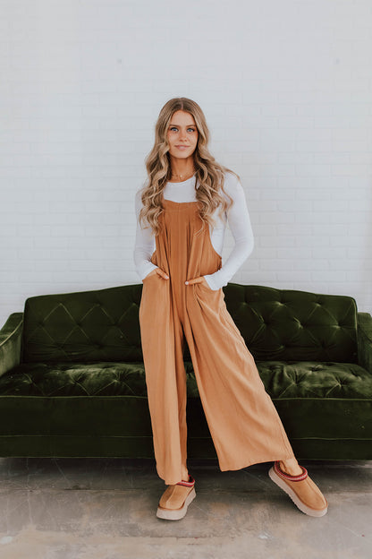 THE CAMPBELL JUMPSUIT IN CAMEL