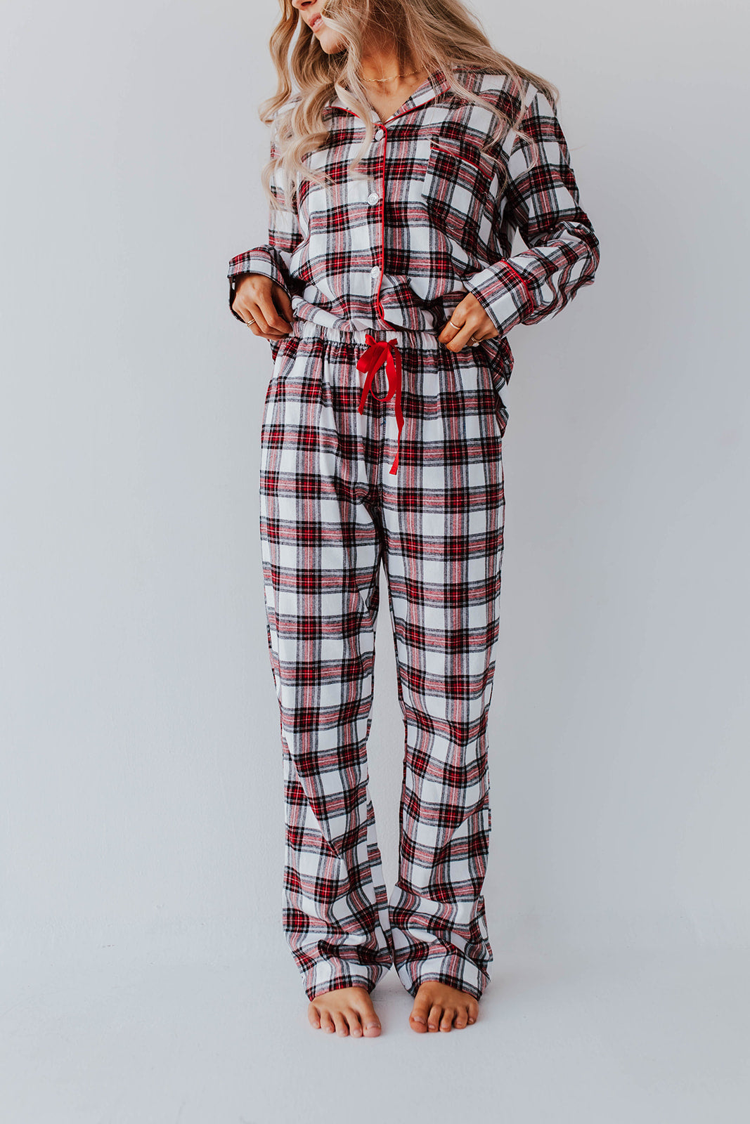 FLANNEL Desert PAJAMAS FIRESIDE PLAID IN Pink THE RED –