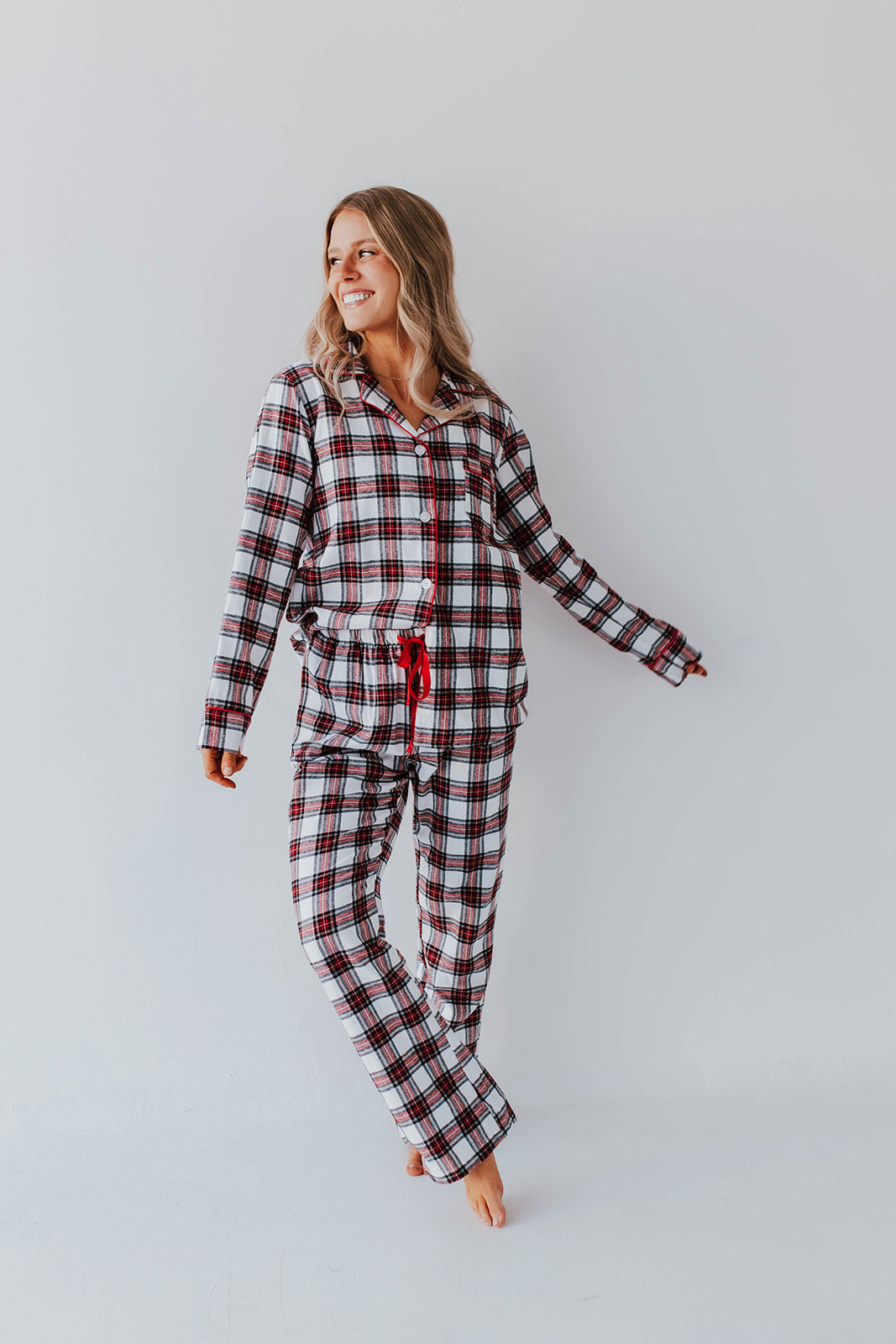THE IN Desert PAJAMAS – Pink PLAID FIRESIDE RED FLANNEL
