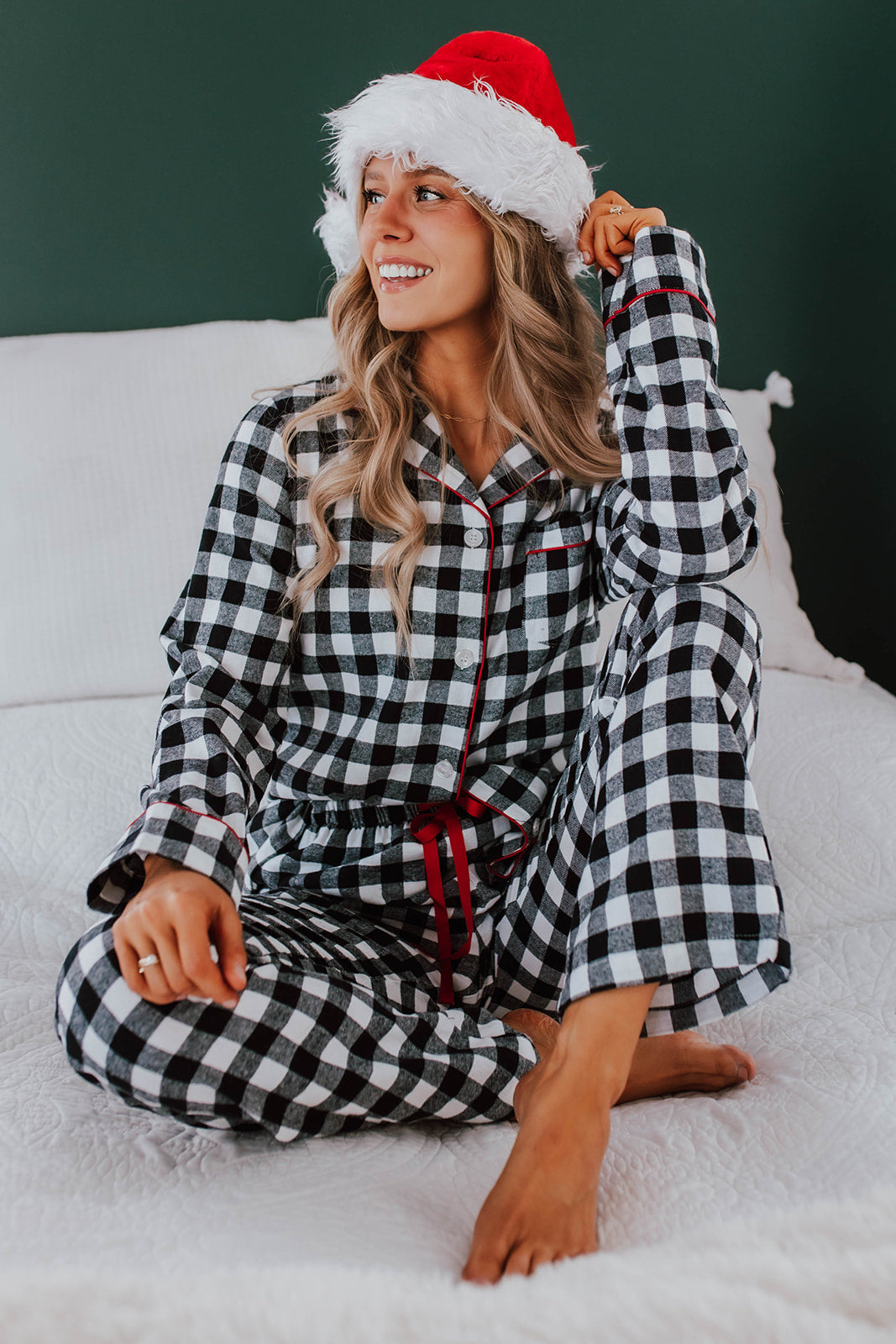 Womens black online flannel pajamas