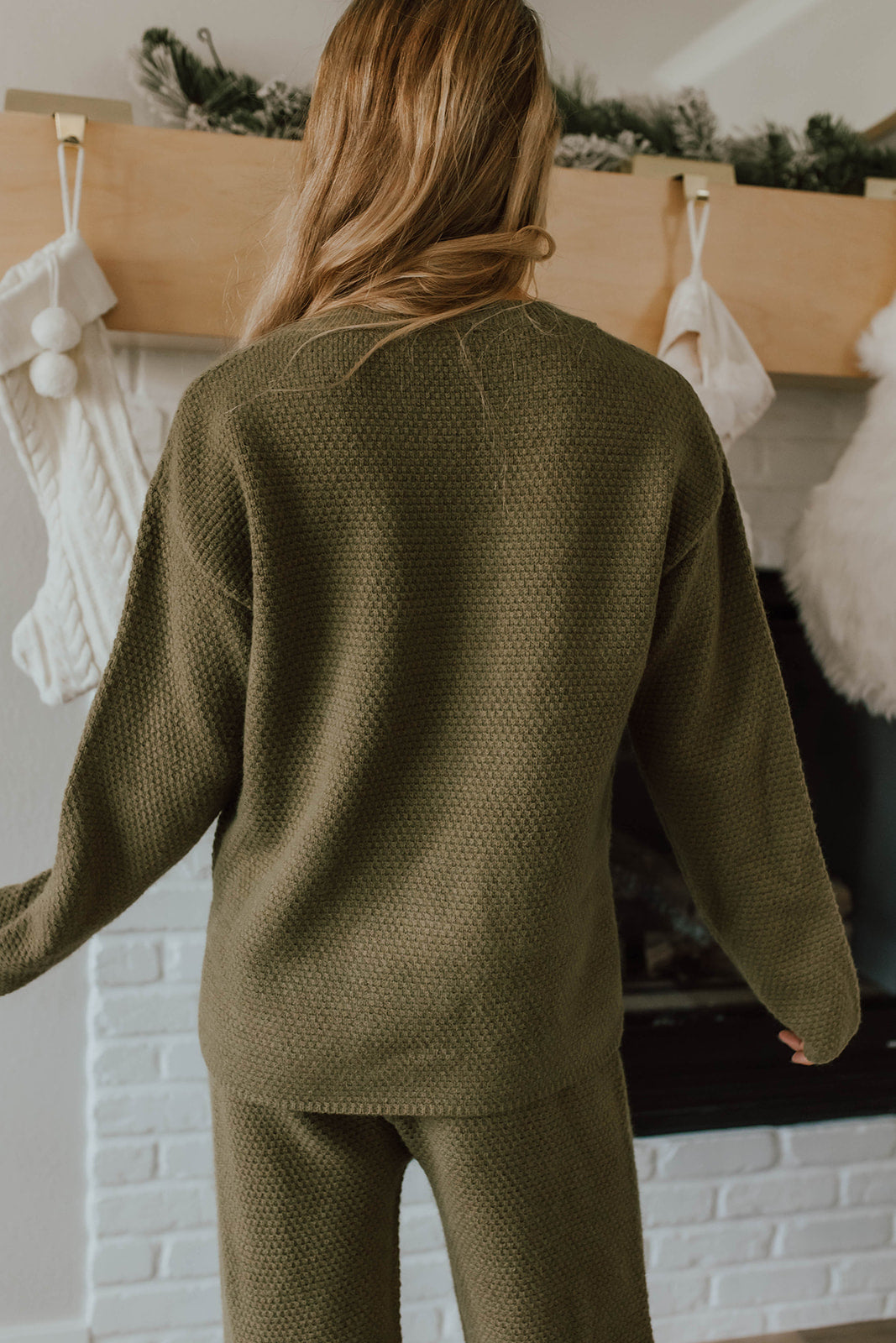 THE HENLEY SWEATER SET IN OLIVE
