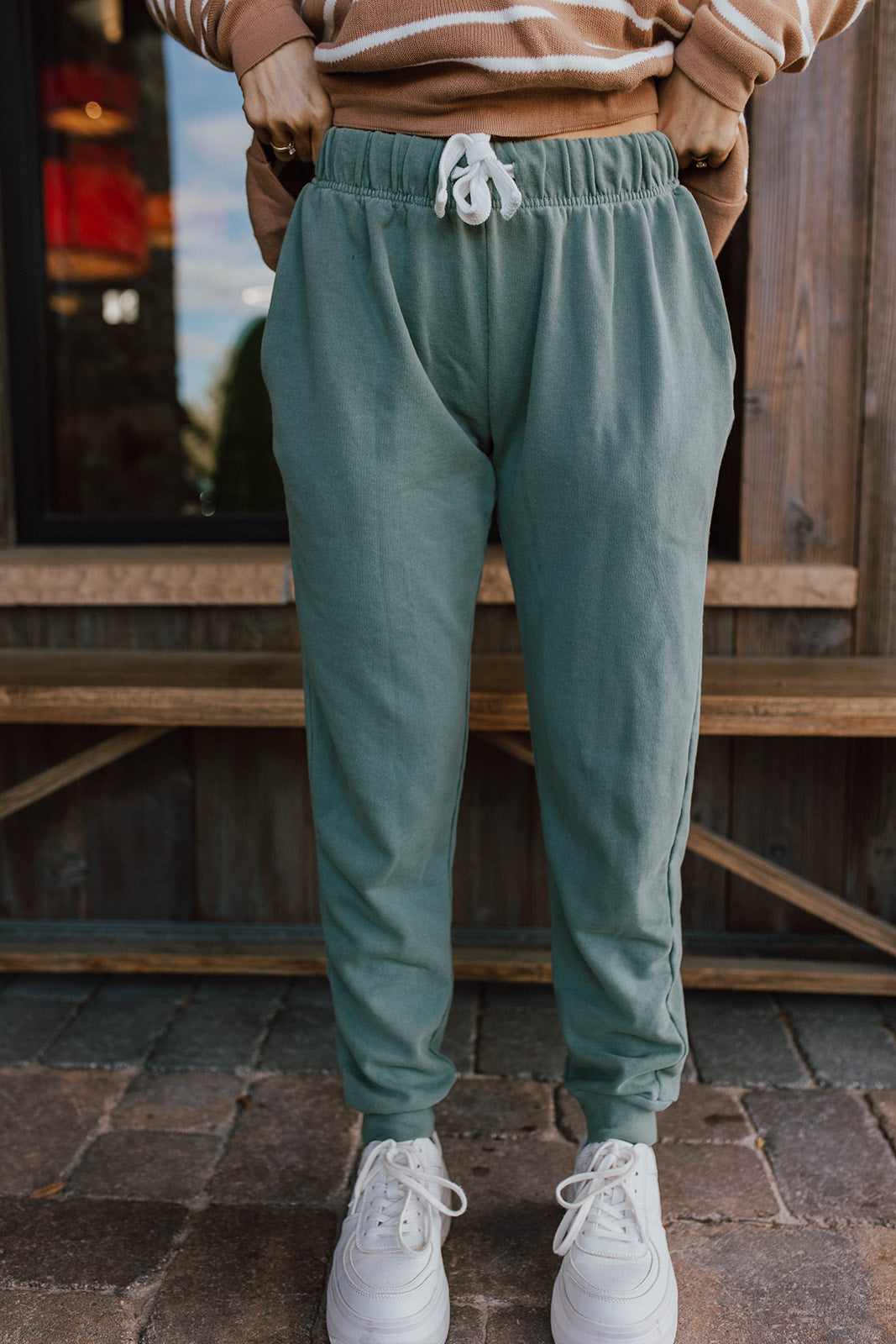 THE MOLLI MINERAL WASHED JOGGERS IN SAGE