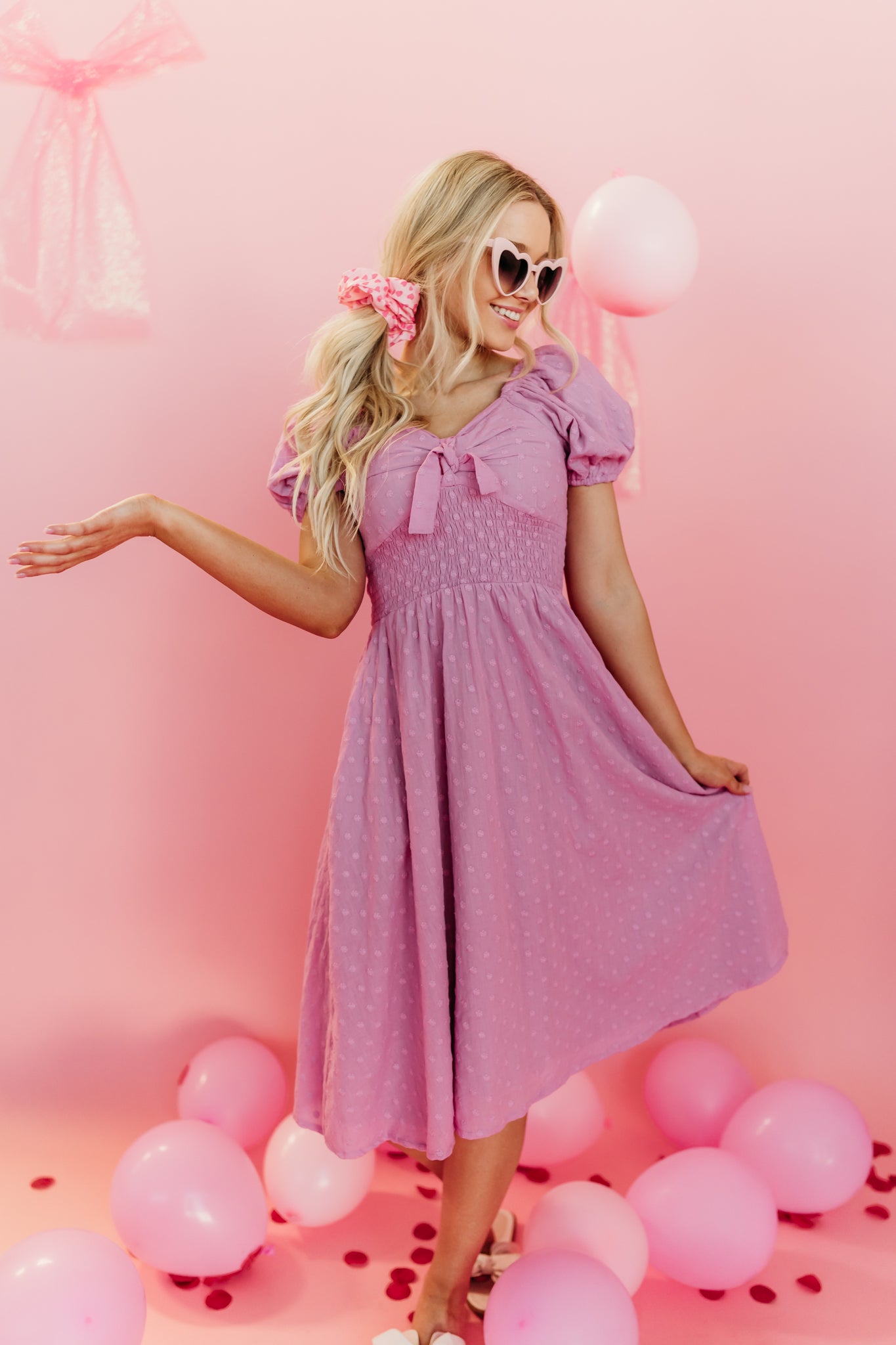 rodarte pink daisy dress Pink Daisy Silk Halter Dress With Silk Flower