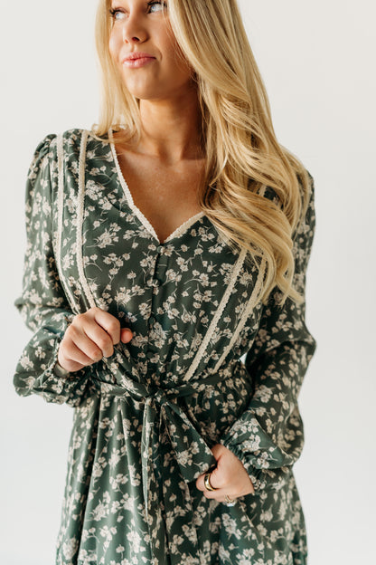 THE MATTILYN FLORAL DRESS IN GREEN