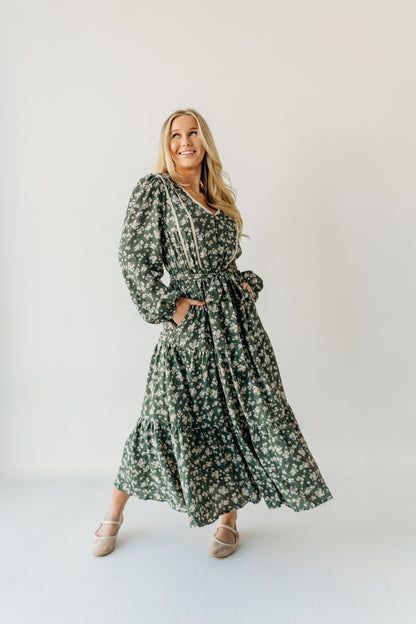 THE MATTILYN FLORAL DRESS IN GREEN