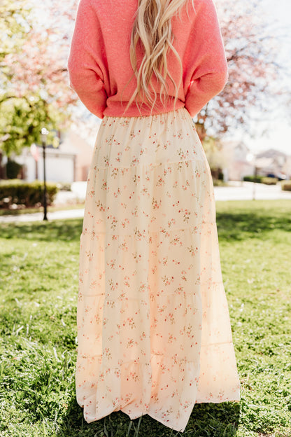 THE LARISSA FLORAL PRINT SKIRT IN YELLOW