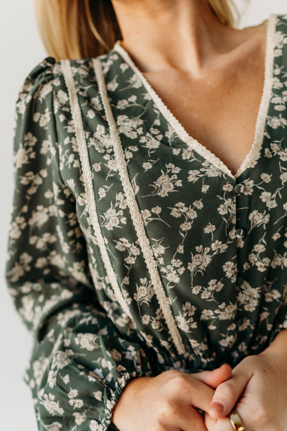THE MATTILYN FLORAL DRESS IN GREEN