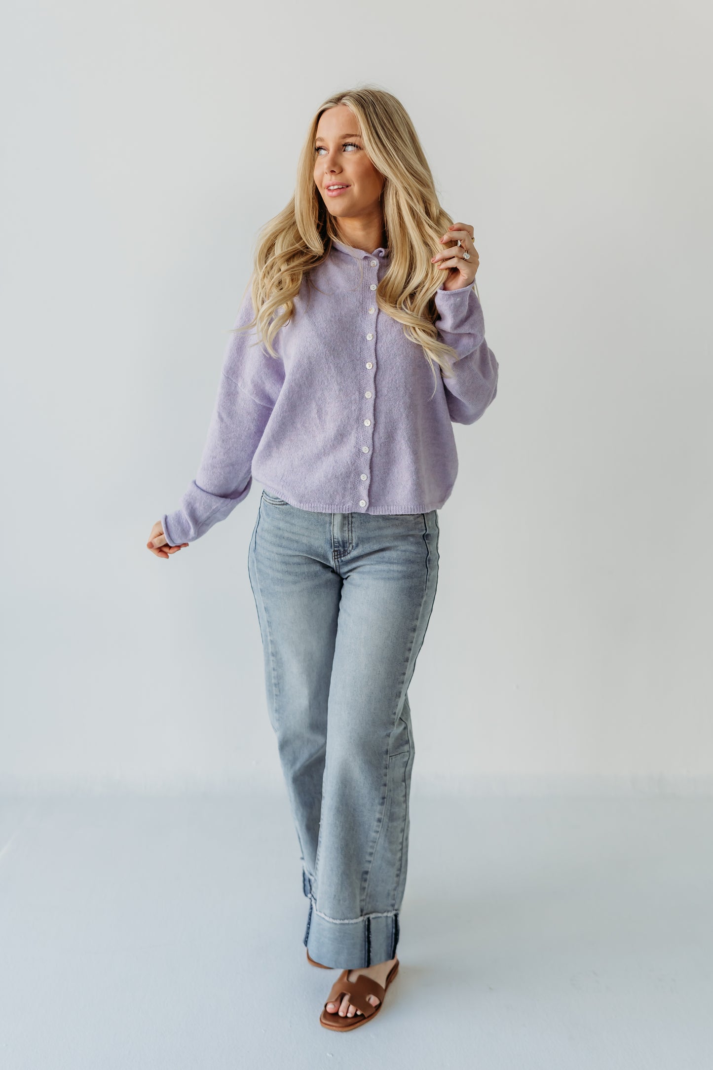 THE CAMPBELL CARDIGAN IN LAVENDER
