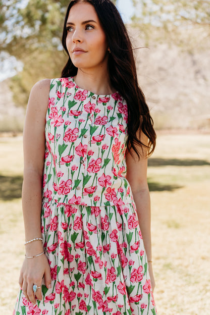 THE JANSYN FLORAL SKIRT IN PINK