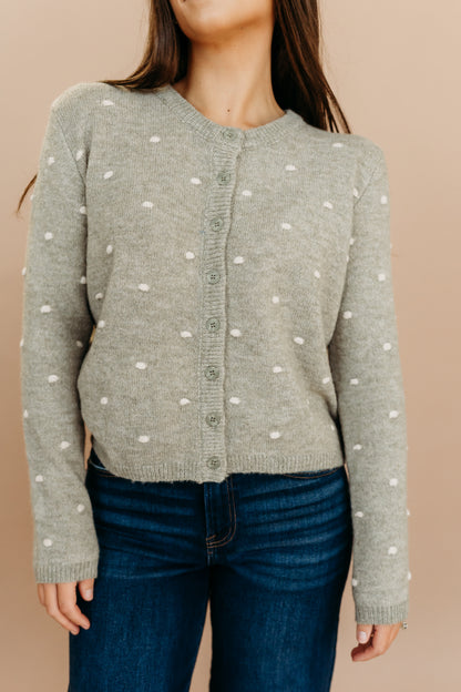 THE AELIN POLKA DOT SWEATER IN SAGE