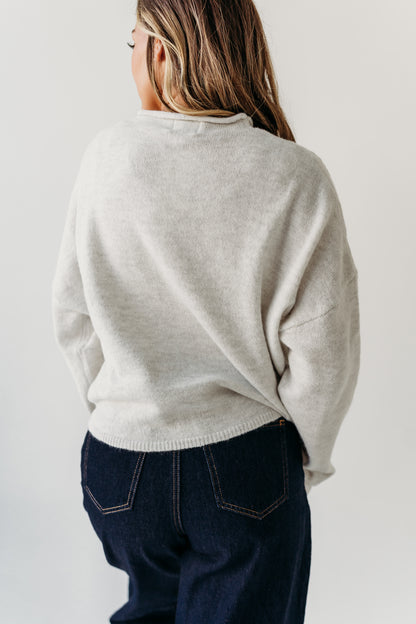 THE CAMPBELL CARDIGAN IN LIGHT GREY