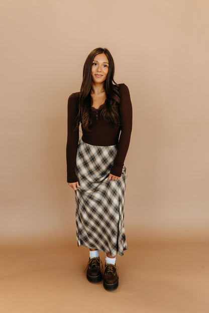 THE BENNY LACE LONG SLEEVE IN BROWN