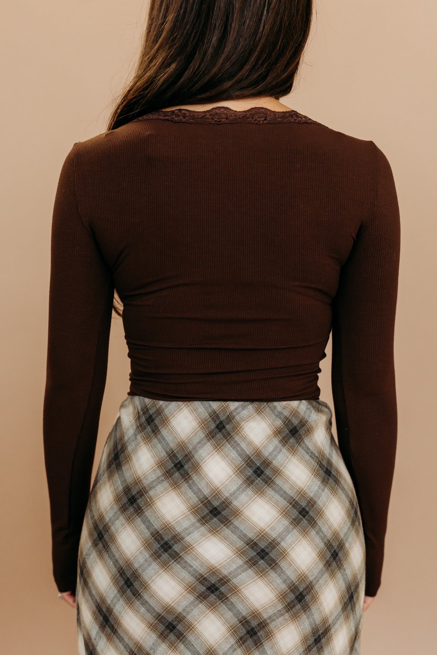 THE BENNY LACE LONG SLEEVE IN BROWN