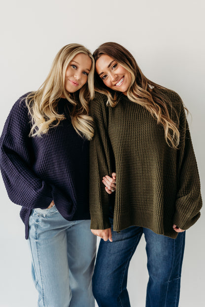 THE ALLI CLASSIC SWEATER IN NAVY