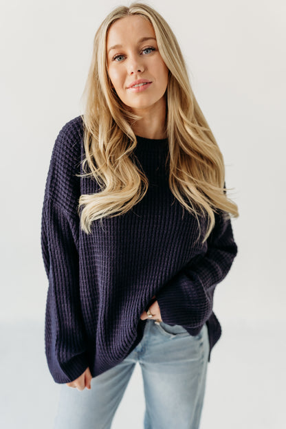 THE ALLI CLASSIC SWEATER IN NAVY