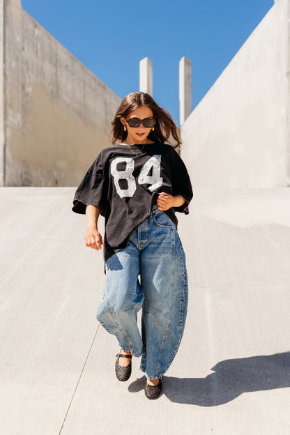 THE 84 OVERSIZED GRAPHIC TEE IN BLACK