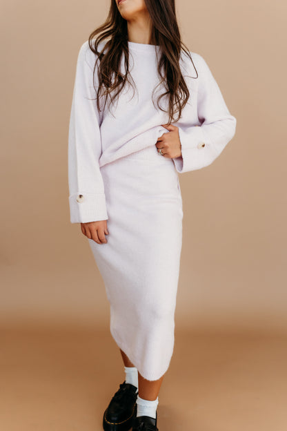 THE PAIGE SWEATER SET IN PURPLE