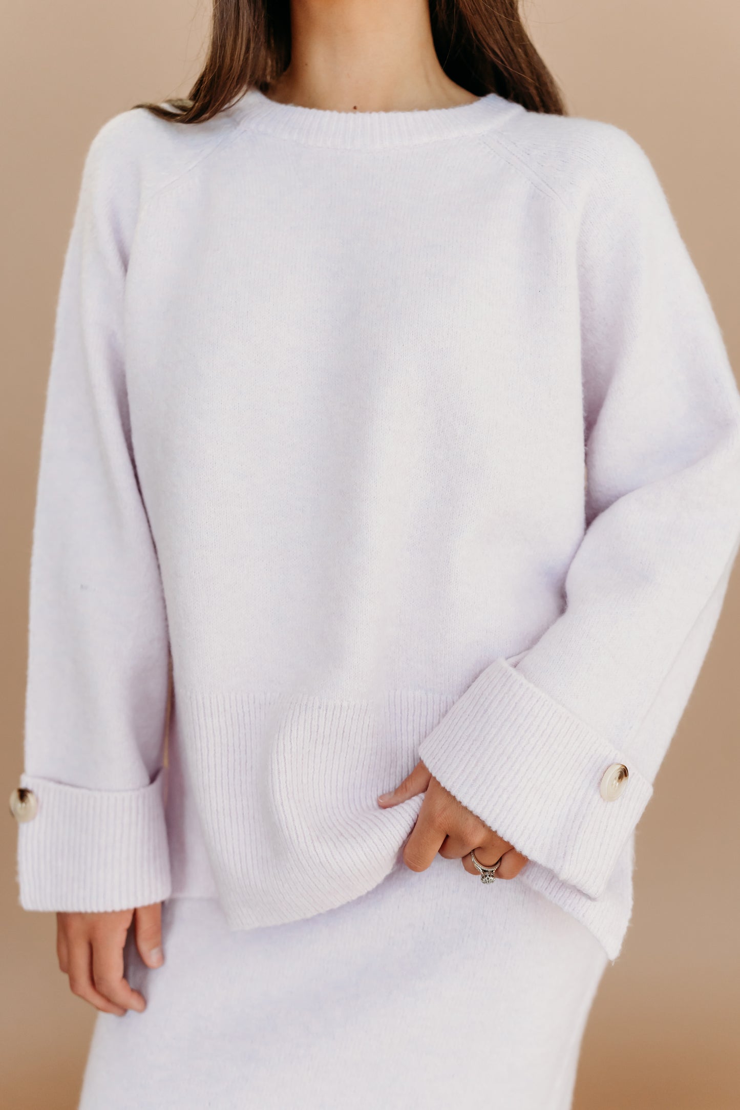 THE PAIGE SWEATER SET IN PURPLE