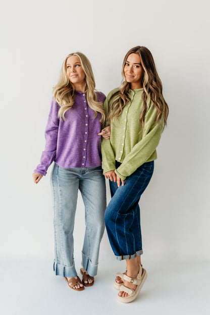 THE CAMPBELL CARDIGAN IN PURPLE