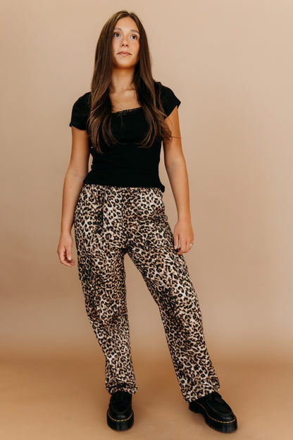 THE BECKY LEOPARD PRINT CARGO PANTS