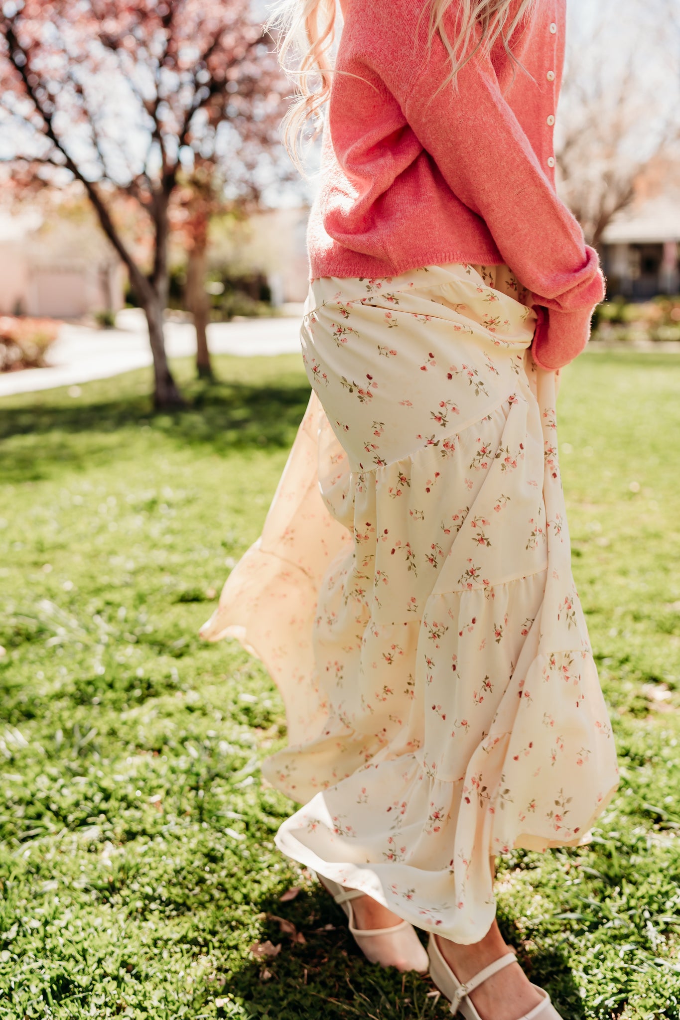 THE LARISSA FLORAL PRINT SKIRT IN YELLOW