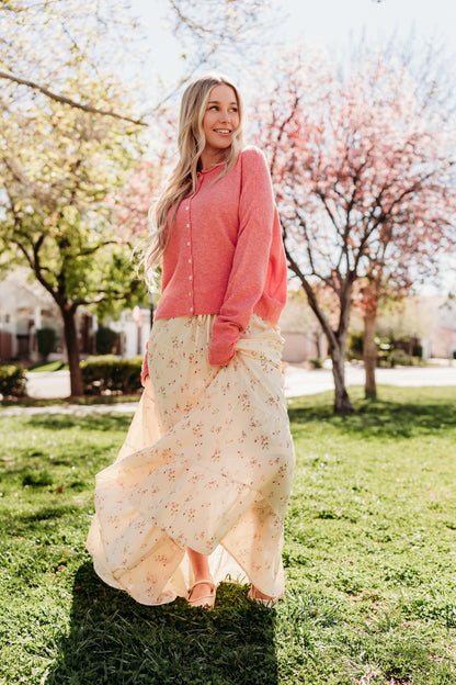 THE LARISSA FLORAL PRINT SKIRT IN YELLOW