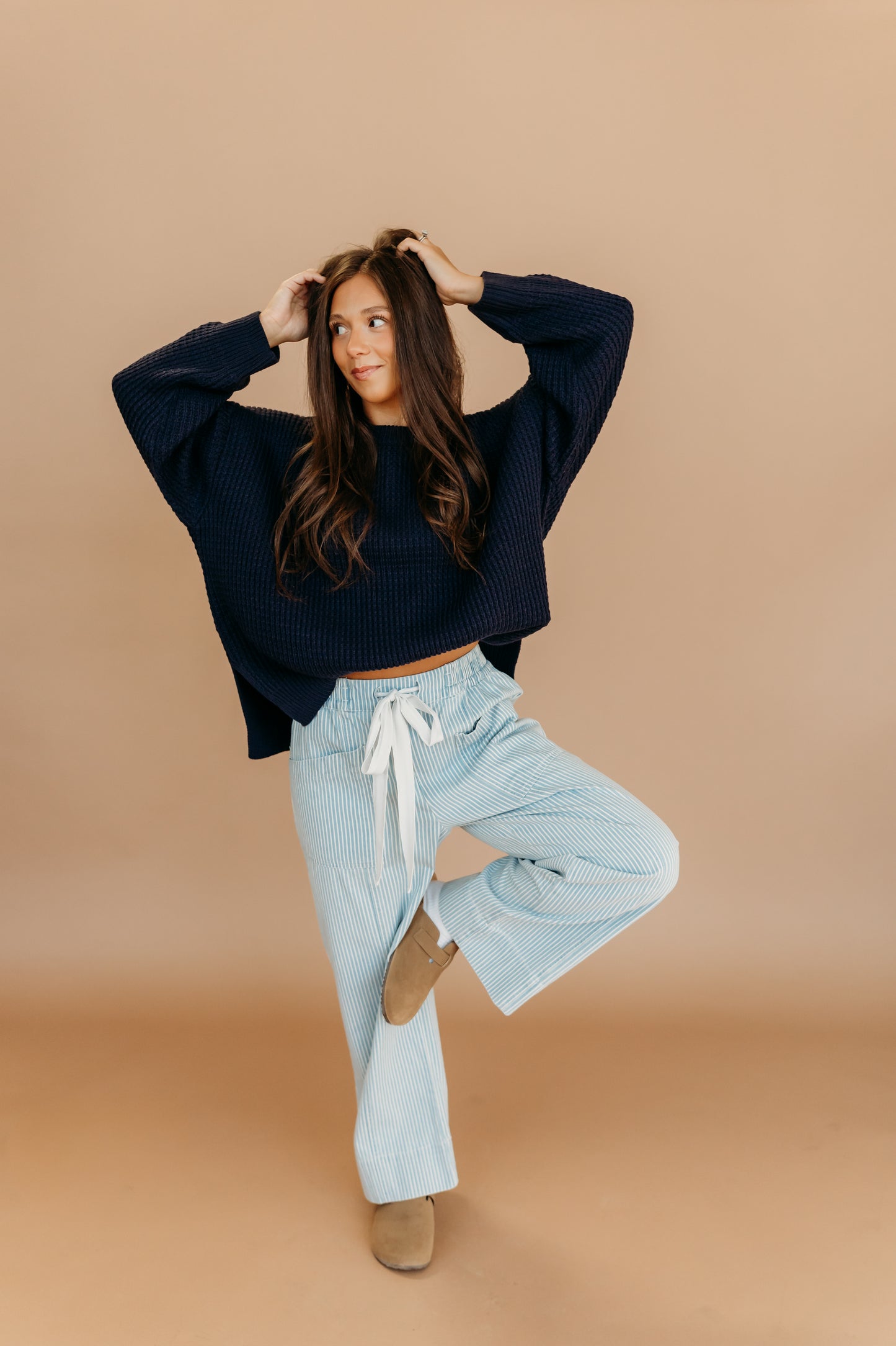 THE TASON DRAWSTRING JEANS IN BLUE