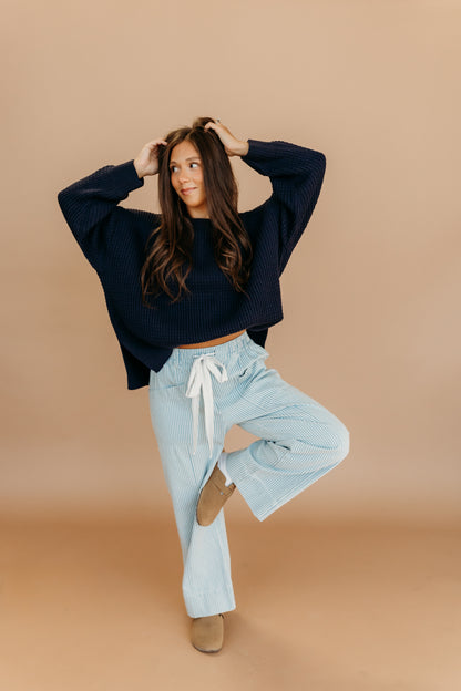 THE TASON DRAWSTRING JEANS IN BLUE