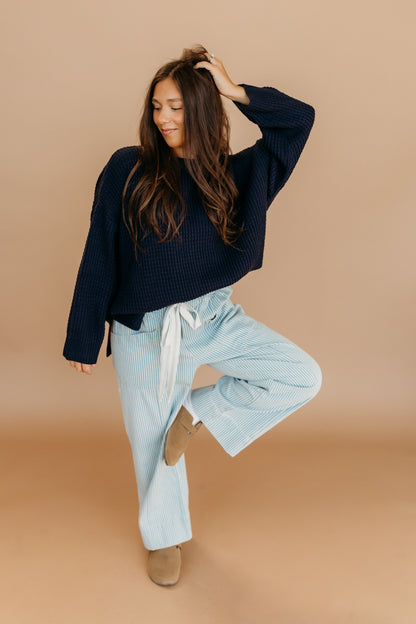 THE TASON DRAWSTRING JEANS IN BLUE