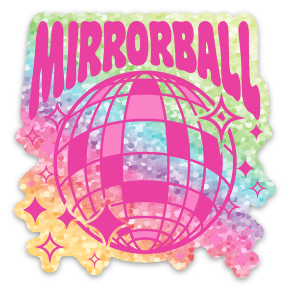 THE MIRRORBALL HOLOGRAPHIC STICKER BY PINK DESERT