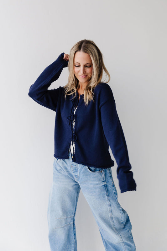 THE PRIMROSE CARDIGAN IN NAVY