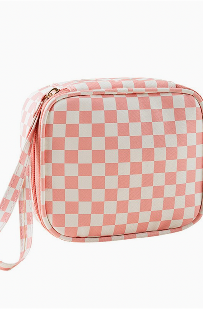 THE CHECKER COSMETIC TRAVEL BAG