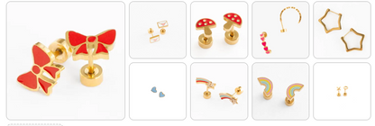 Pip Pop Post Hypoallergenic Earrings in Gold