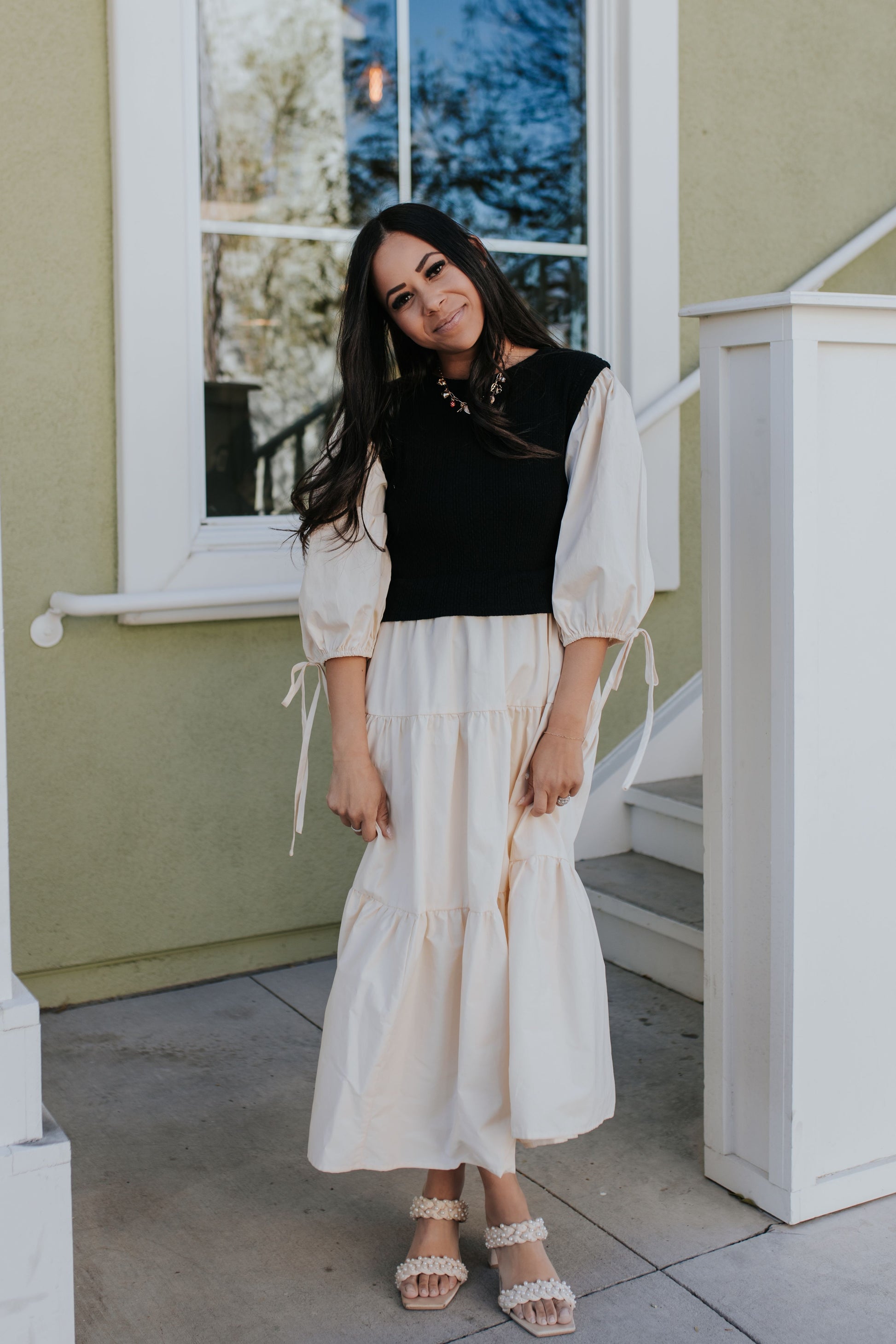 ivory knit sweater dress Mila Ivory Knit Sweater Dress | Women's Clothing