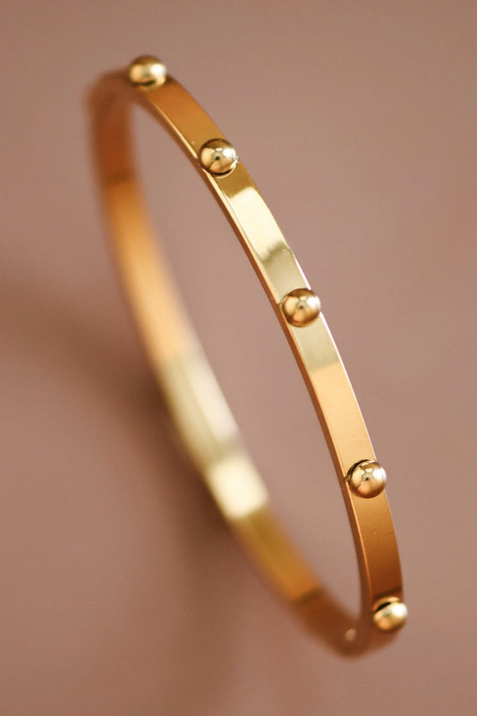 GOLD BEADED CUFF BRACELET