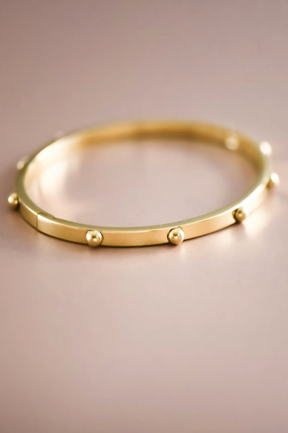 GOLD BEADED CUFF BRACELET