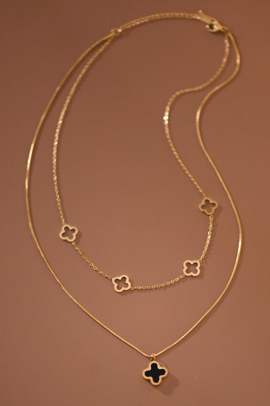THE DOUBLE SIDED CLOVER NECKLACE