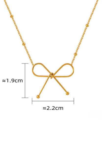 THE GOLDEN BOW TIED NECKLACE