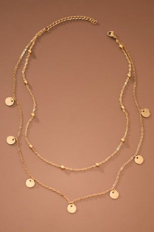 THE GOLDEN DISC LAYERED NECKLACE