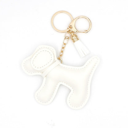 THE VEGAN LEATHER DOG BAG CHARM KEYCHAIN