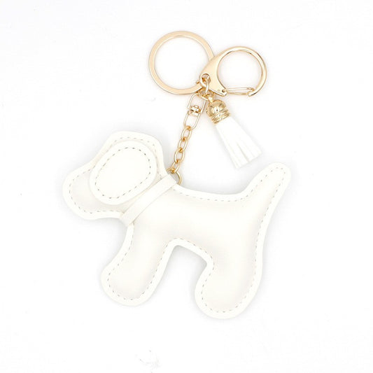 THE VEGAN LEATHER DOG BAG CHARM KEYCHAIN