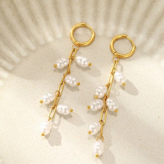 THE PEARL CASCADE EARRINGS
