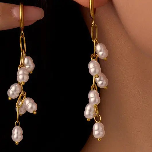 THE PEARL CASCADE EARRINGS