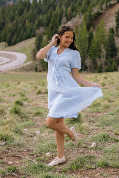 THE AVA FLOWER EMBROIDERED DRESS