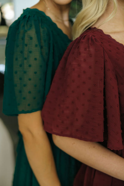 THE SERAFINA MAXI DRESS IN BURGUNDY